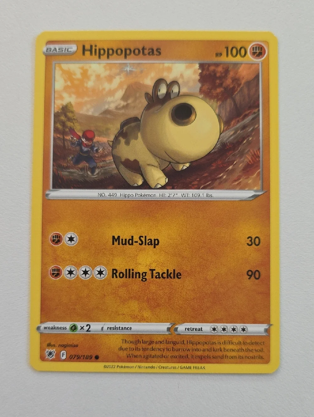 Pokemon Hippopotas And Hippowdon Trading Card
